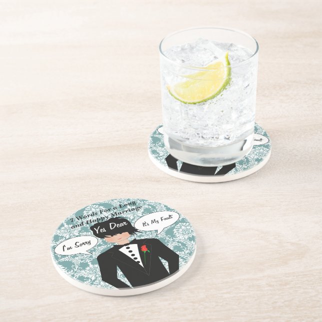 7 Words For A Long And Happy Marriage Coasters (Side)