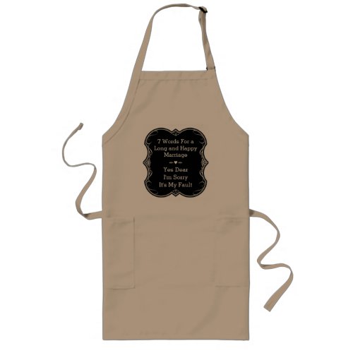 7 Words for a Long and Happy Marriage Long Apron