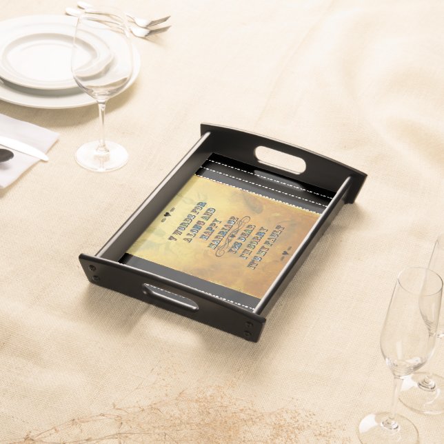 7 Words For A Long and Happy Marriage Serving Tray (Front)