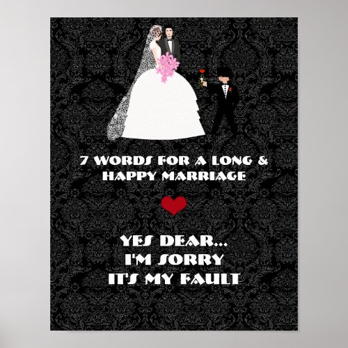7 Words for a Long and Happy Marriage_ Yes Dear Poster