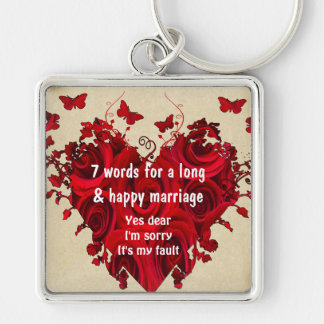 7 Words For A Long Marriage & Happy Marriage Keychain