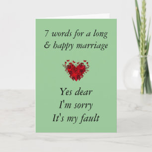 7 Words For A Long Marriage Holiday Card