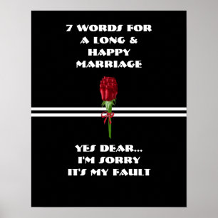 7 Words To A Long And Happy Marriage - Poster