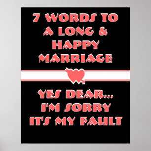 7 Words To A Long And Happy Marriage - Poster