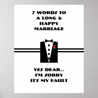 7 Words To A Long And Happy Marriage - Poster