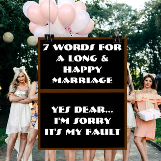 7 Words To A Long And Happy Marriage - Poster