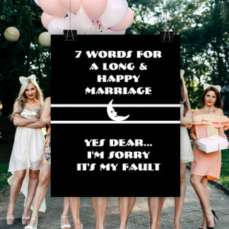 7 Words To A Long And Happy Marriage - Poster