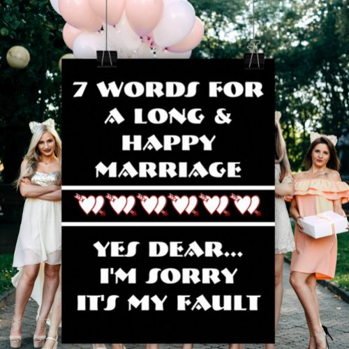 7 Words To A Long And Happy Marriage _ Poster