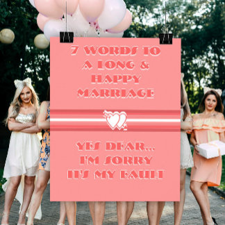 7 Words To A Long And Happy Marriage - Poster