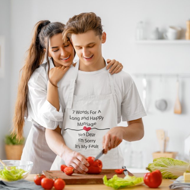 7 Words To A Long Marriage Funny Wedding Adult Apron (Creator Uploaded)