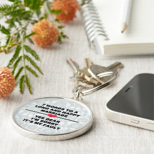 7 Words To A Long Marriage & Happy Marriage Keychain