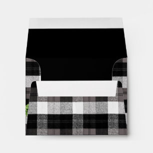 7¼Wx5¼h Envelope Barn Outisde Baffalo Plaid Black