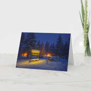 7"x5" Folded Card B&B Night Scene