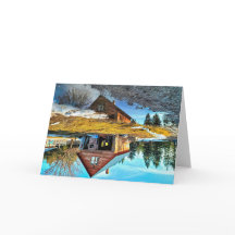 7"x5" Folded Card || Garage Puddle Reflection