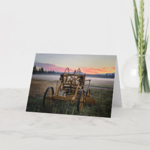 7"x5" Folded Card Road Grader Sunrise