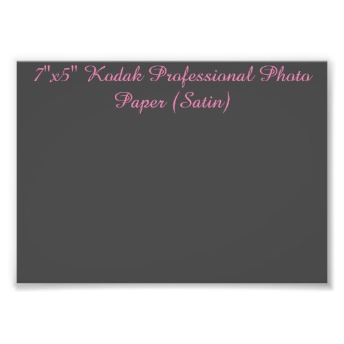 7x5 Kodak Professional Photo Paper Satin