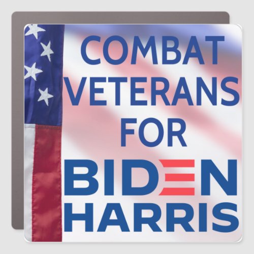 7x7 Combat Veterans for Biden_Harris Car Magnet