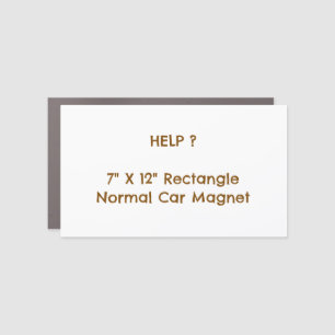 7" X 12" Rectangle Normal Car Magnet