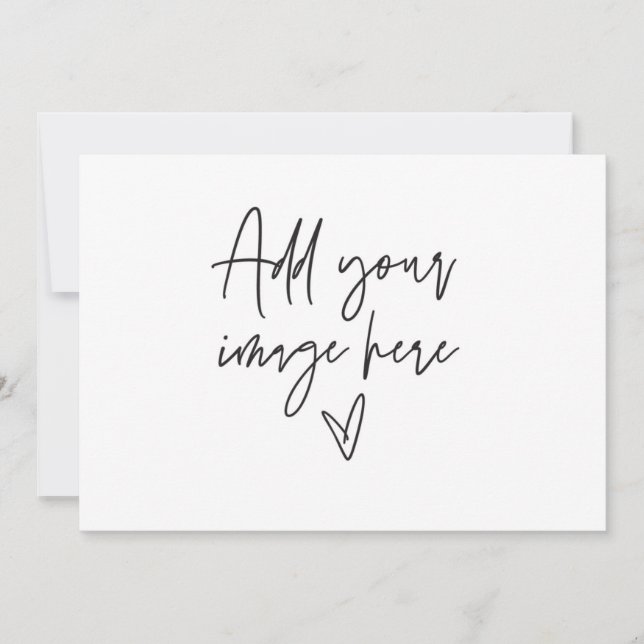 7 x 5 Custom Wedding Invitation Holiday Photo Card (Front)