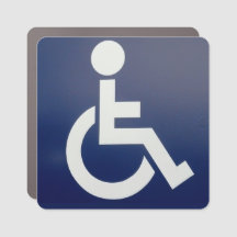 7" X 7" -18 x 18 cm Car Magnet - Wheelchair in car