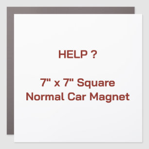 7" x 7" Square Normal Car Magnet