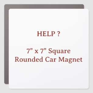 7" x 7" Square Rounded Car Magnet