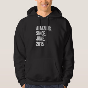 7 Year Old 7th Birthday Amazing Since June 2015 Hoodie