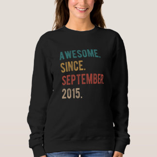 7 Year Old 7th Birthday Bday Awesome Since Septemb Sweatshirt