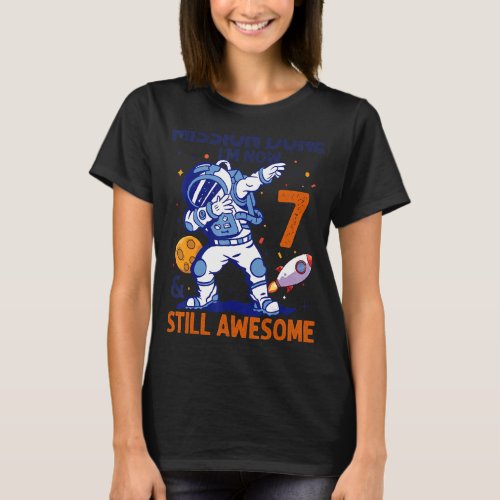 7 Year Old Astronaut Space Planet 7th Birthday Boy T_Shirt