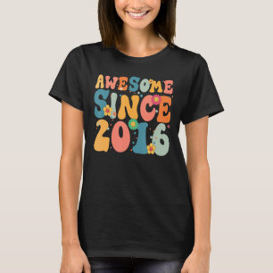 7 Year Old Awesome Since 2016 7th Birthday Girl T-Shirt