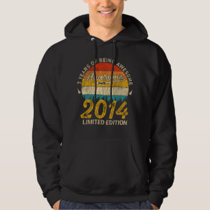 7 Year Old Bday Retro Awesome 7th Birthday Gift Hoodie