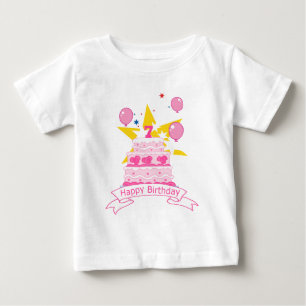 7 Year Old Birthday Cake Baby T-Shirt
