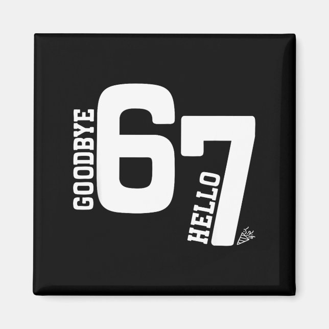 7 Year Old Birthday Goodbye 6 Hello 7 67 Meme Six  Magnet (Front)