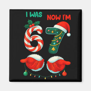 7 Year Old Birthday Shirt Was 6 Now Im 7 67 Funny Magnet