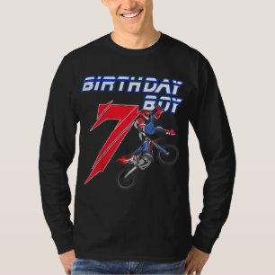 7 Year Old Dirt Bike Birthday Motocross 7th Gift T-Shirt