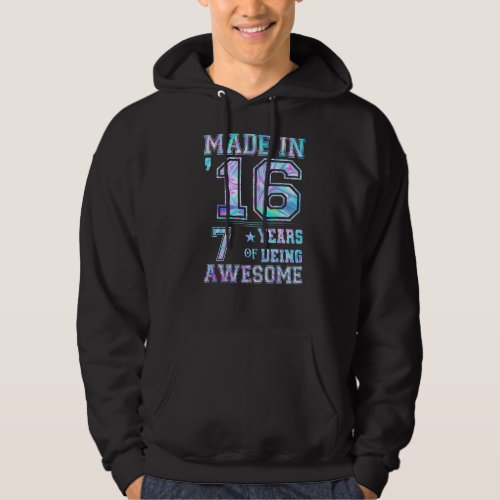 7 Year Old Girl  For 7th Birthday  Born In 2016  1 Hoodie