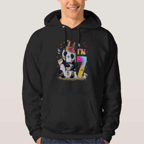 7 Year Old   Girls Teens Cute Little Panda 7th Bir Hoodie