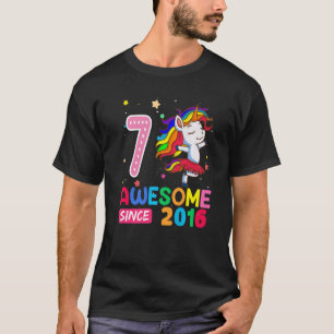 7 Year Old Girls Teens Unicorn 7th Birthday 1 T-Shirt