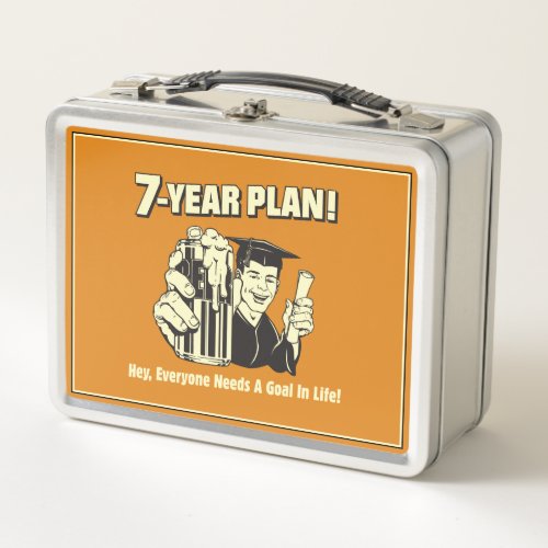 7 Year Plan Everyone Needs a Goal Metal Lunch Box