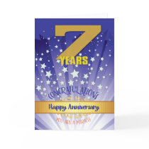 7 Year Recovery Anniversary Bold Numeral Card