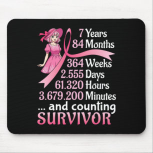 7 Years 84 Months And Counting Breast Cancer Survi Mouse Pad