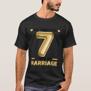 7 Years Marriage 7Th Wedding Anniversary T-Shirt