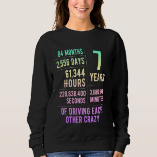 7 Years Married Funny 7th Wedding Anniversary Sweatshirt