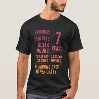 7 Years Married Funny 7th Wedding Anniversary T-Shirt