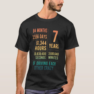 7 Years Married Funny 7th Wedding Anniversary T-Shirt