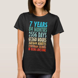 7 Years Of Being Awesome 96 Months 7th Birthday Co T-Shirt