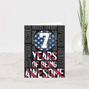 7 Years Of Being Awesome Basketball 7th Birthday Card