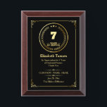 7 Years of Service | Employee Appreciation Award Plaque<br><div class="desc">Celebrate dedication and commitment with this elegant plaque to honor 7 years of service. Perfect for recognizing employee milestones,  this award can be personalized with the recipient's name,  the company name,  a date,  and a heartfelt message. It’s a meaningful way to show appreciation and inspire continued excellence.</div>