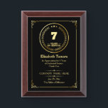 7 Years of Service | Employee Appreciation Award Plaque<br><div class="desc">Celebrate dedication and commitment with this elegant plaque to honor 7 years of service. Perfect for recognizing employee milestones,  this award can be personalized with the recipient's name,  the company name,  a date,  and a heartfelt message. It’s a meaningful way to show appreciation and inspire continued excellence.</div>