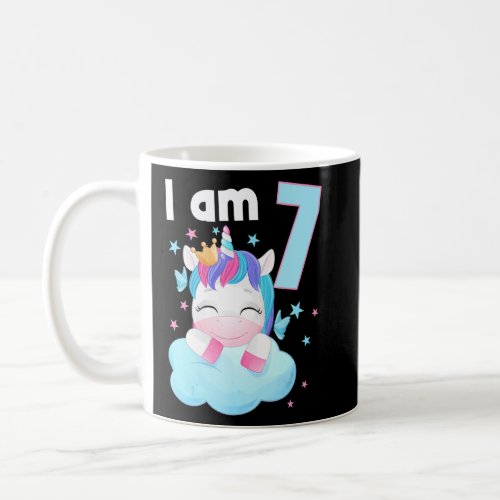 7 Years Old 7 Birthday Outfit Boy Girl Unicorn 4  Coffee Mug
